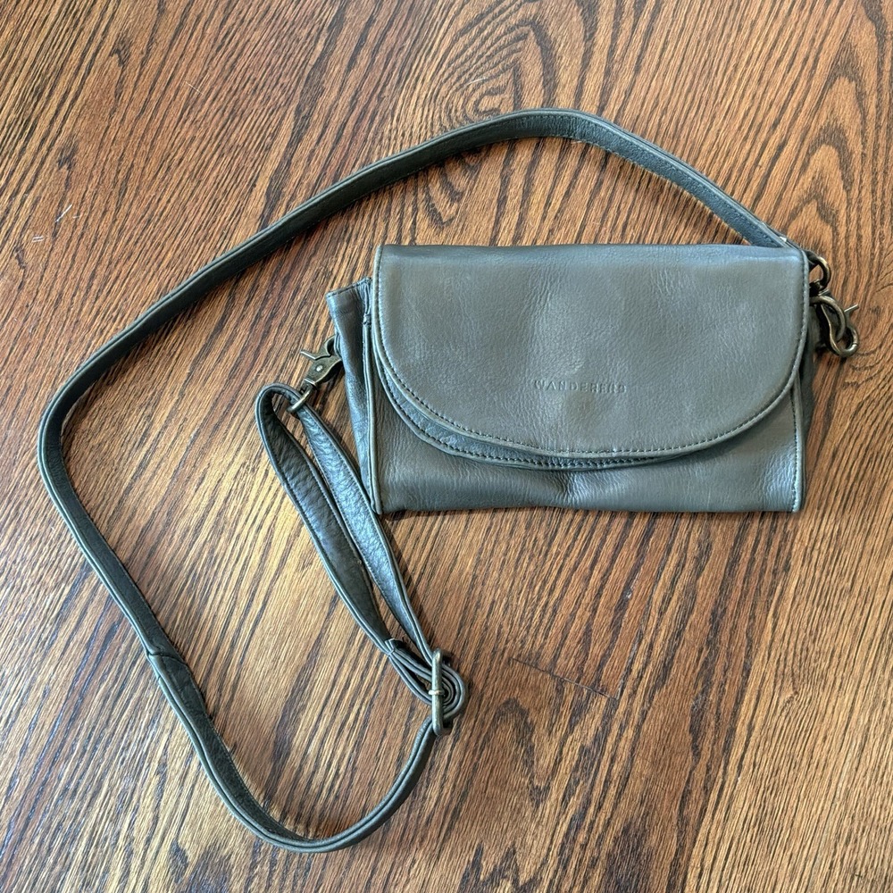 Wanderers Travel Co Crossbody Handbag Olive Green Adjustable Strap Purse READ